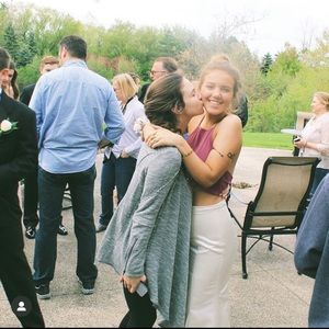 Free People Womens Open Cardigan Gray White Long Sleeves Cotton Blend